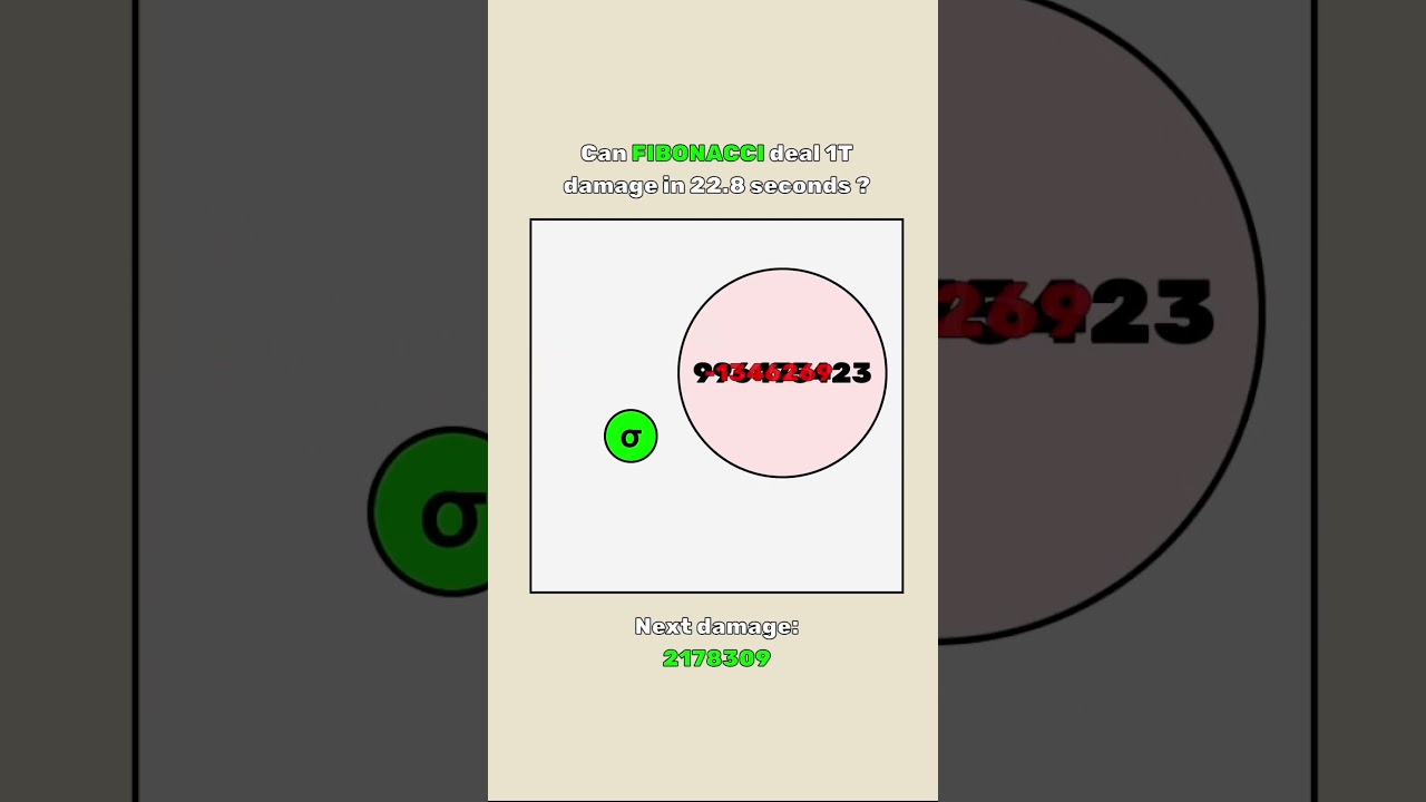Czy Fibonacci może zadać 1T obrażeń w 60 sekund? #piłka #symulacja #satysfakcjonująca #odbijająca siępiłka #liczba