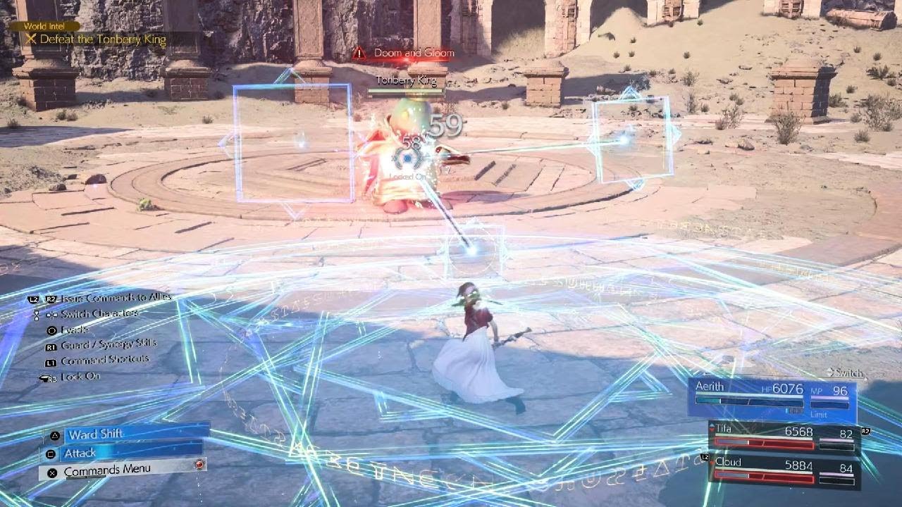 FF7RB: Aerith vs Tonberry King Hard Mode Single Character Challenge