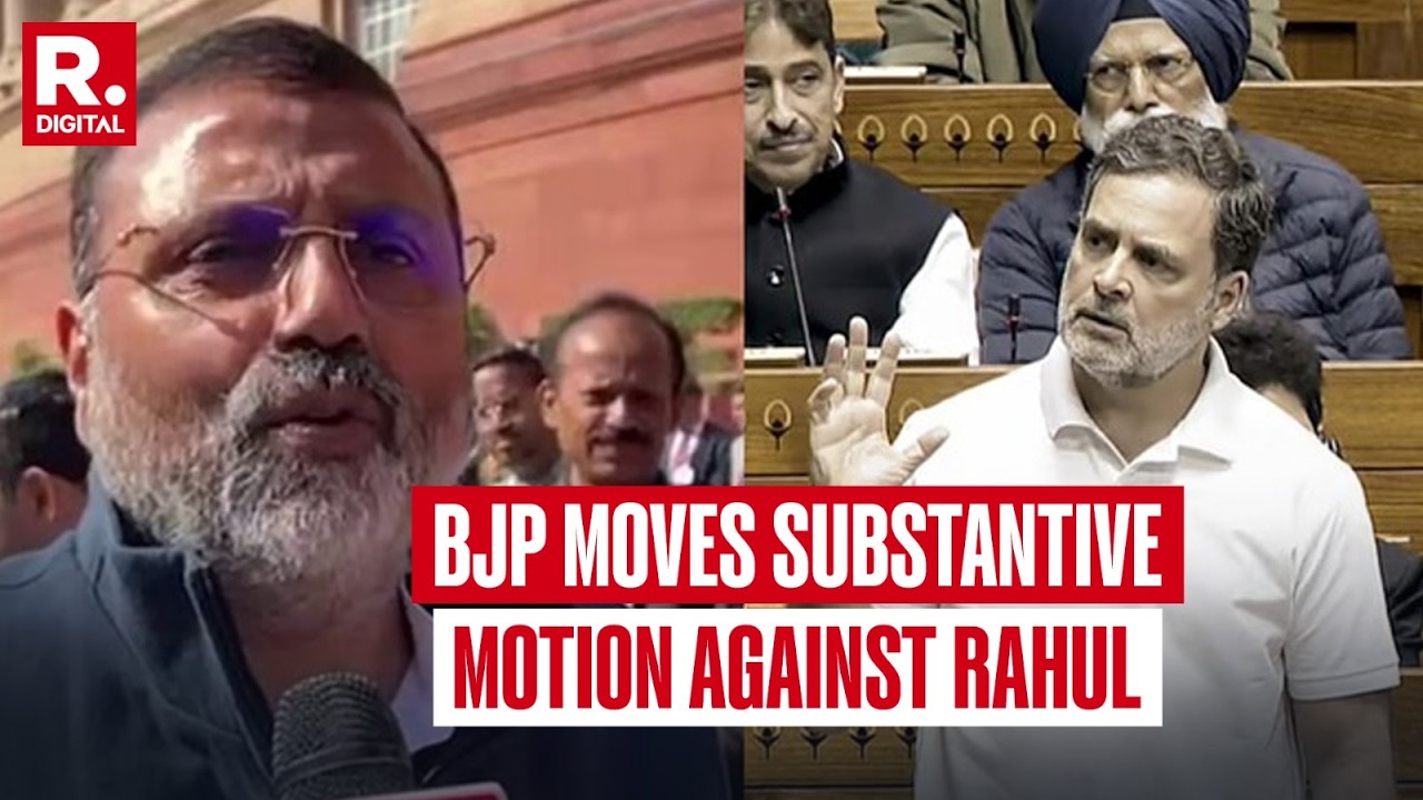 BREAKING: BJP Moves Substantive Motion In Lok Sabha Against Rahul, Accuses Of Misleading Nation