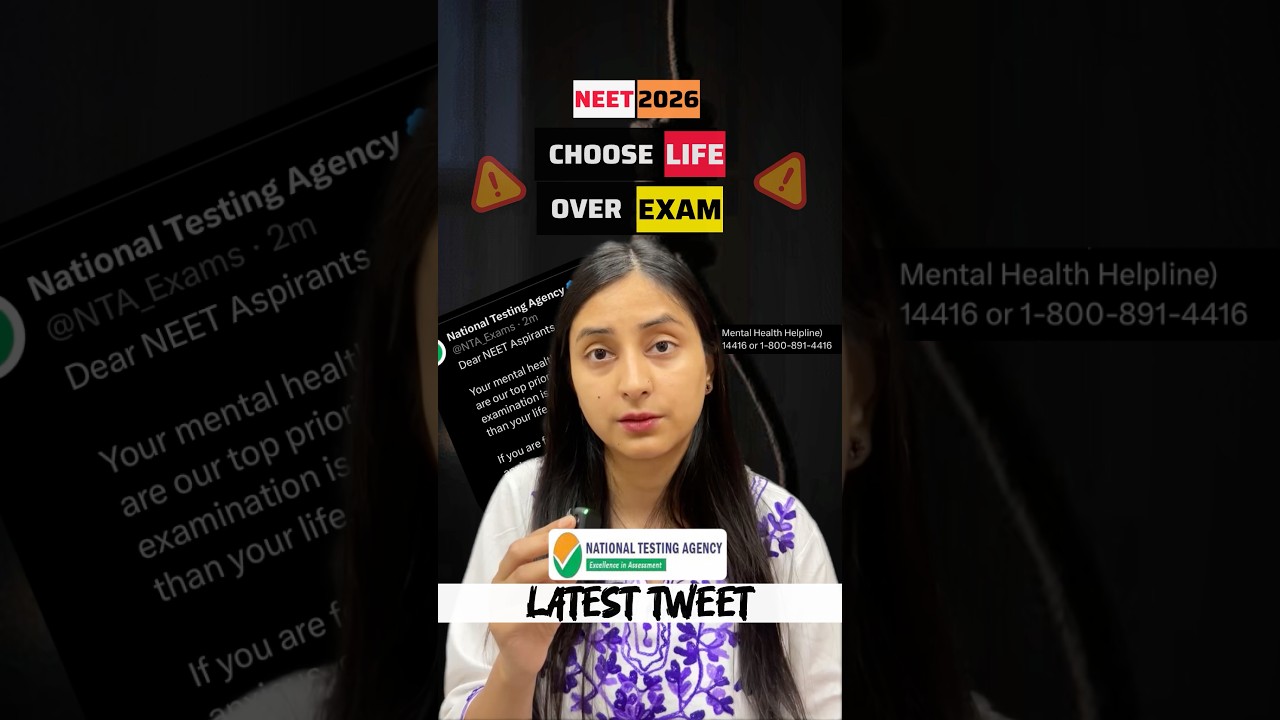🚨NTA Update: No Exam is Worth Your Life !! #lifemotivation #kota #neetaspirents #lifematters #fyp