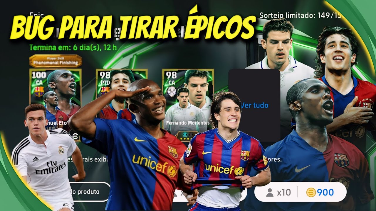 Bug para tirar Samuel eto morientes e bojan épicos EFOOTBALL 2025 MOBILE