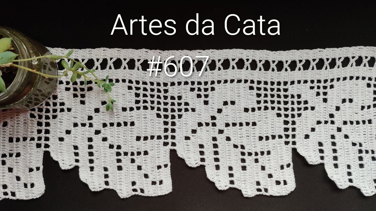 Bico em crochê #607 parte 01/02 #barradodecroche #artesdacata #tutorial #diy #crochedacata
