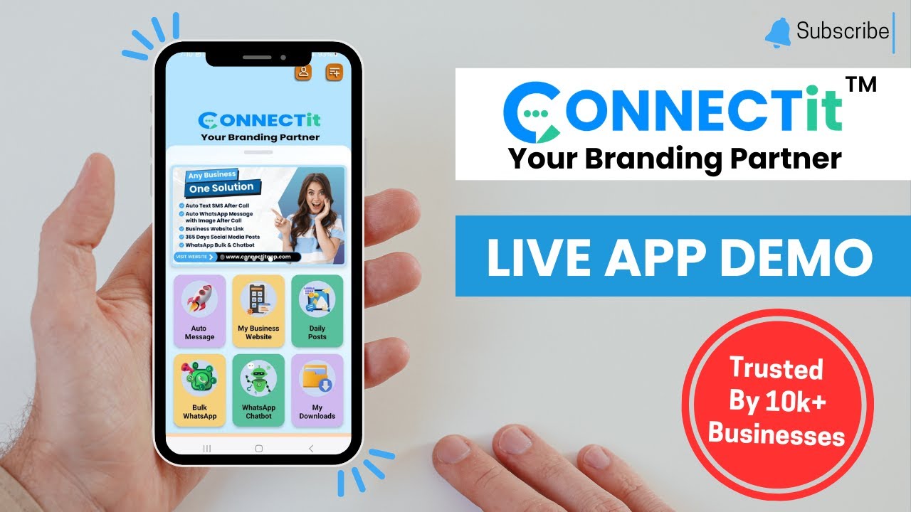 CONNECTit APP Demo - Auto Message after Call | Mini Website | Branding & Digital Marketing App