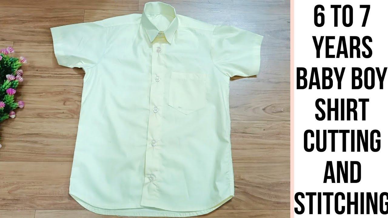 6 to 7 Years Baby Boy Shirt Cutting and Stitching Very Easy way/ Boy Shirt Cutting