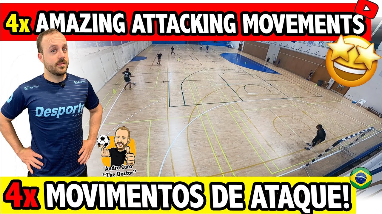 4x FUTSAL ATTACKING MOVEMENTS | MOVIMENTOS DE ATAQUE NO FUTSAL USANDO A DICESAR