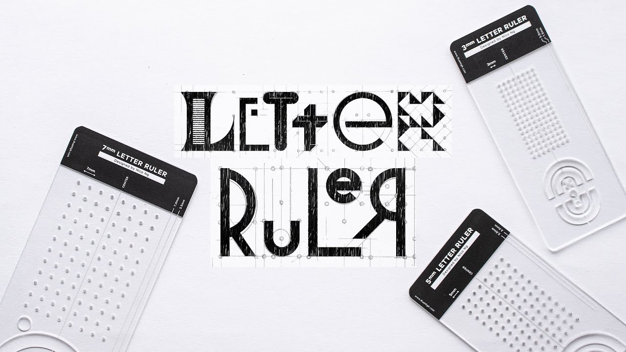 The Letter Ruler | 3mm 5mm 7mm | Customize Your Lettering