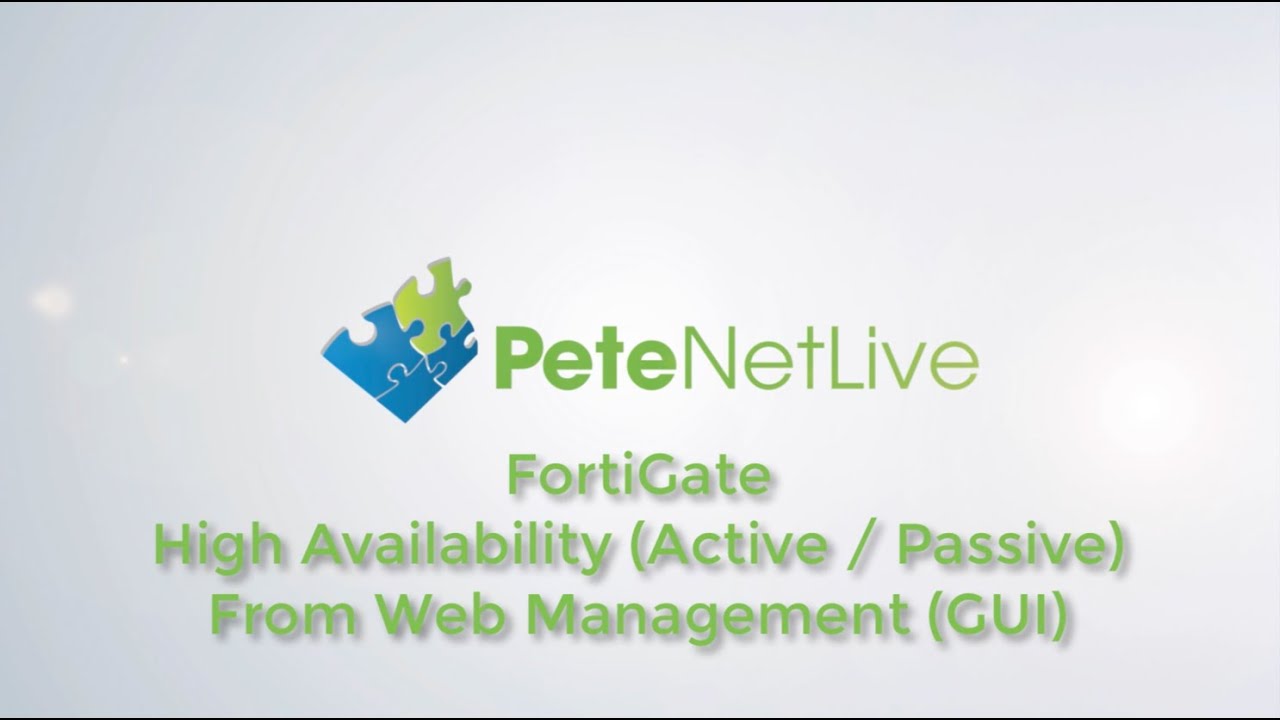 Настройка активного/пассивного графического интерфейса Fortigate High Availability