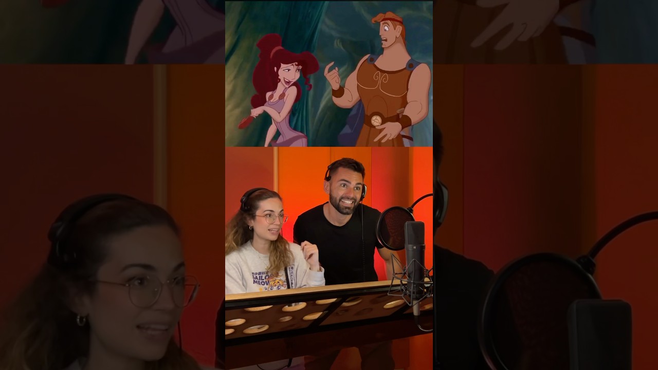 Ridoppiaggio &ldquo;Hercules&rdquo; con Francesco De Marco 🥰 #disney #comedy #film #disneyplus #duet #fyp