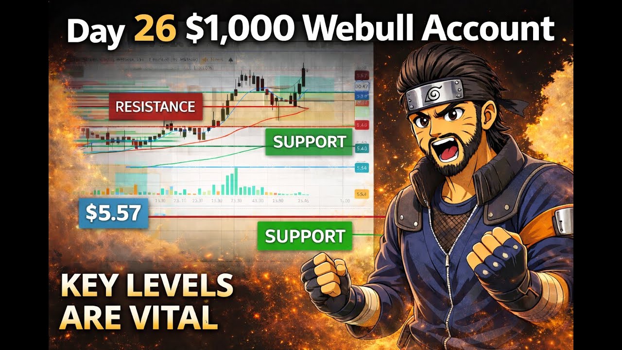 Day 26: $1,000 Webull Account | Key Levels Are VITAL