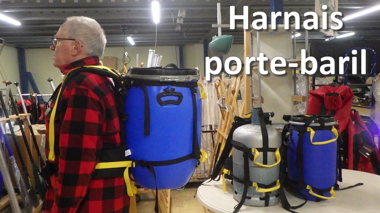 Harnais porte-baril étanche pour canoë