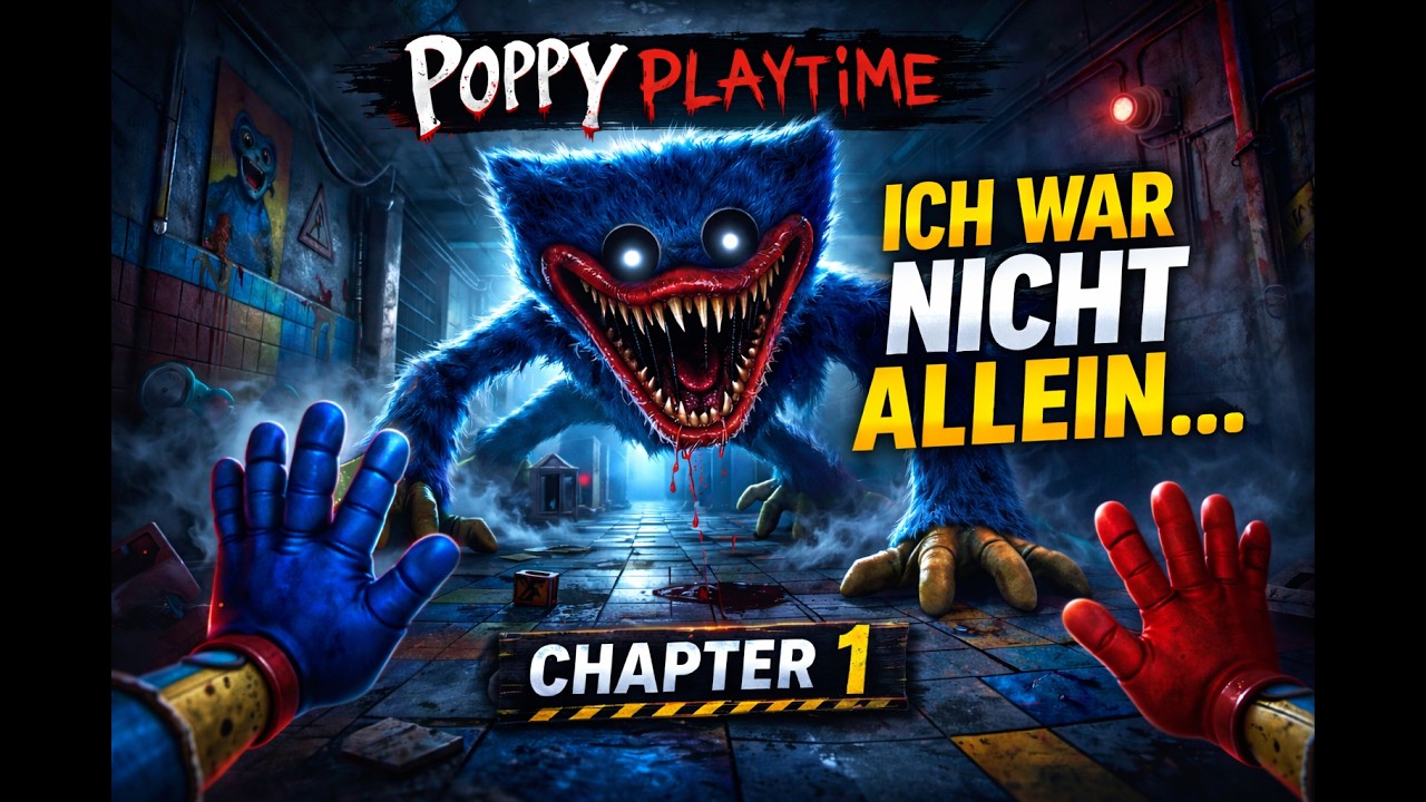 POPPY PLAYTIME Chapter 1 Gameplay (Deutsch) 😱 Huggy Wuggy will kuscheln