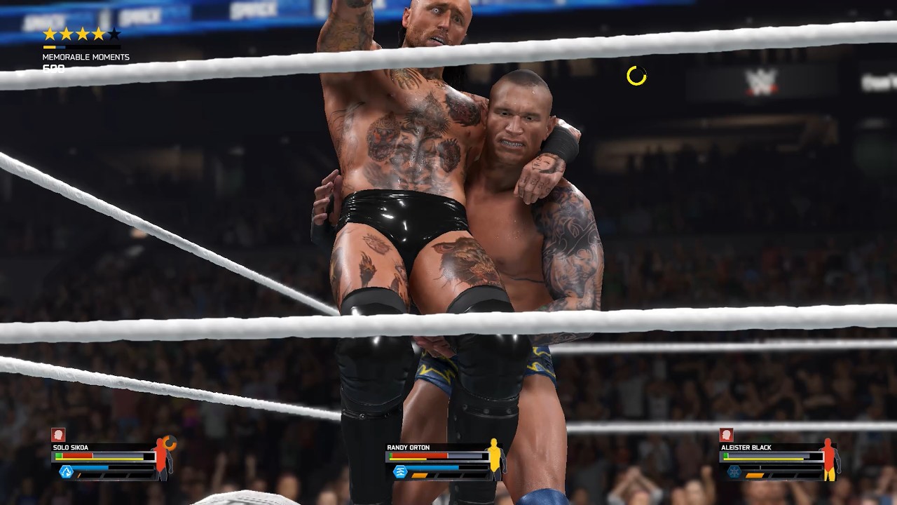 Randy Orton Vs Solo Sikoa Vs Aleister Black - Triple Threat Match - WWE 2K25 Legendary Gameplay