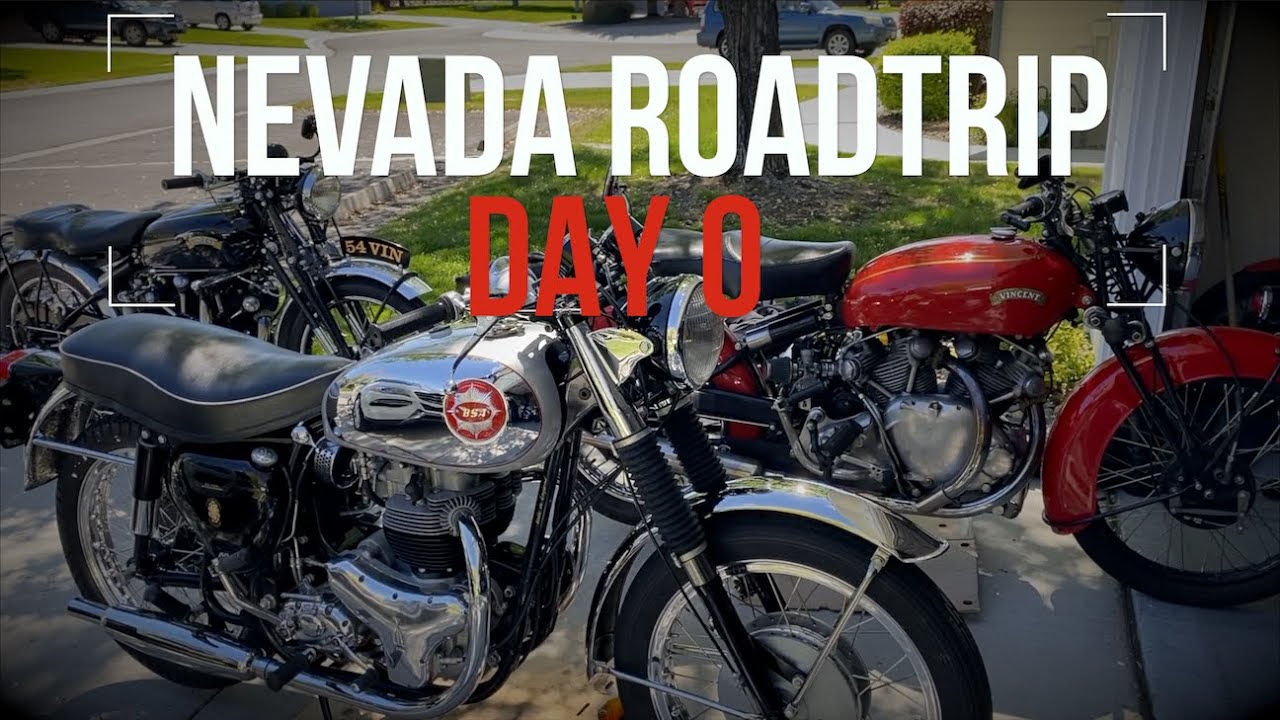Nevada Road trip - Arrival & Choosing which vintage motorcycle to ride!