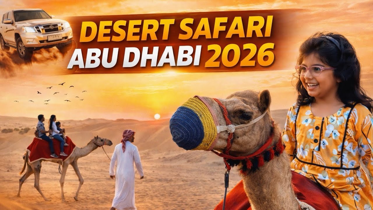 Abu Dhabi Desert Safari 2026 🌅 Camel Ride + Arabian Desert Adventure | Family Fun in UAE