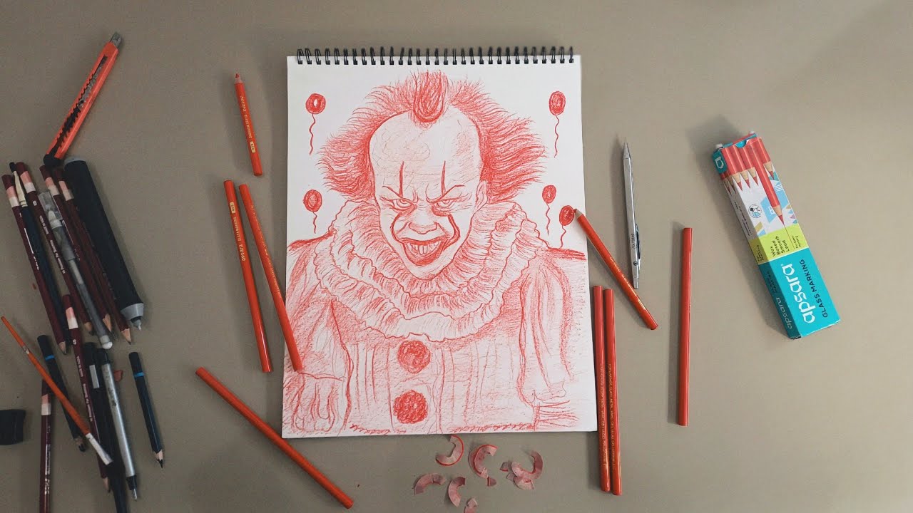 how to draw it joker horror arts