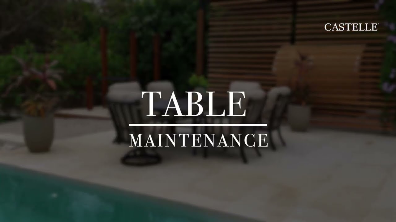 Maintaining Your Castelle Outdoor Dining Table