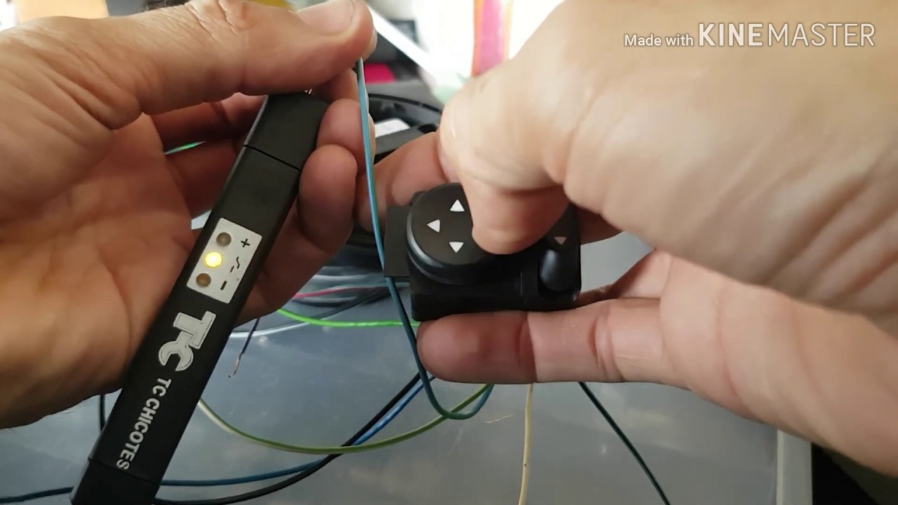 Como instalar retrovisor elétrico identificando os fios do botão palio