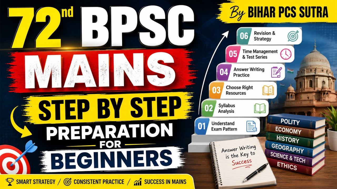 72nd bpsc 2026  | Beginner kaise mains ki preparation kre ?| Step by step strategy |#bpsc72#bpsc72nd