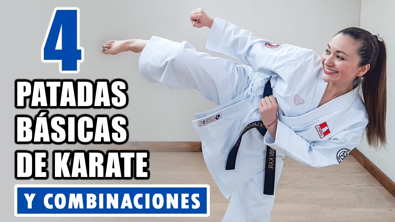 4 PATADAS BASICAS DE KARATE - Combinación de Piernas