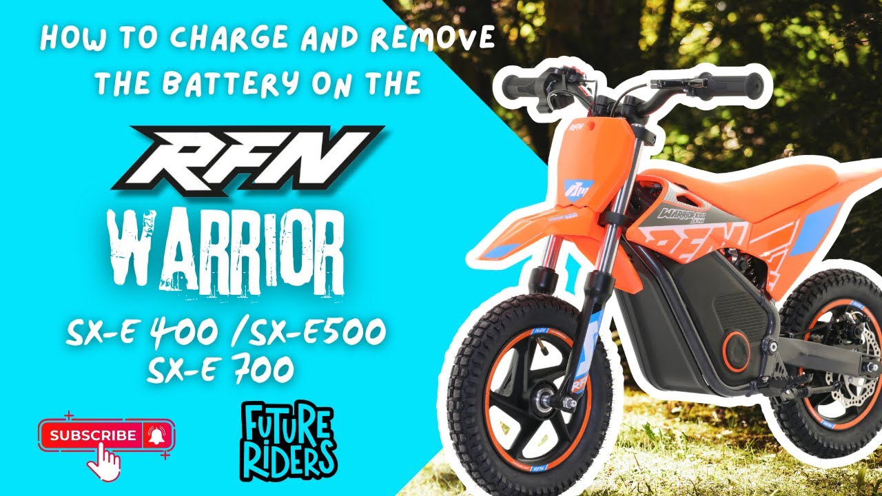 How to charge and remove the battery on the RFN Kids Warrior SX-E400 / SX-E500 and SX-E700