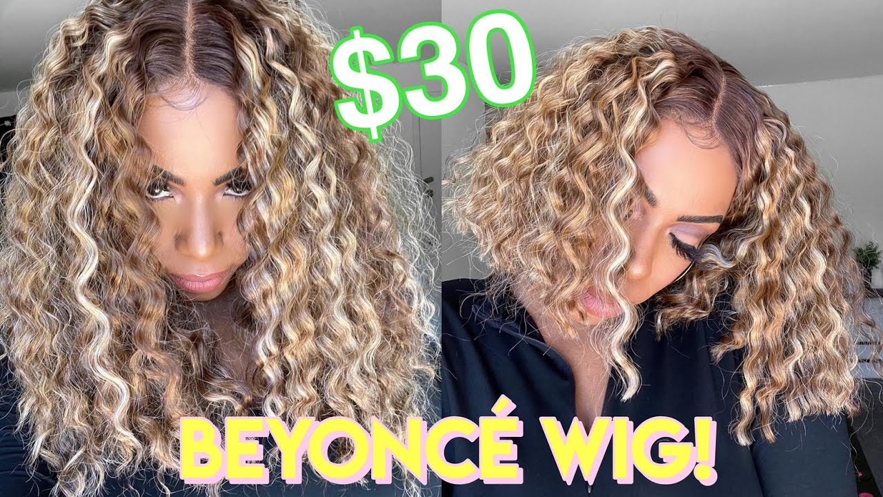 $30 BEYONCE BALAYAGE HONEY BLONDE CURLY LACE WIG! 🔥SUMMER BANGER! GET THIS WIG NOW! OUTRE MIABELLA