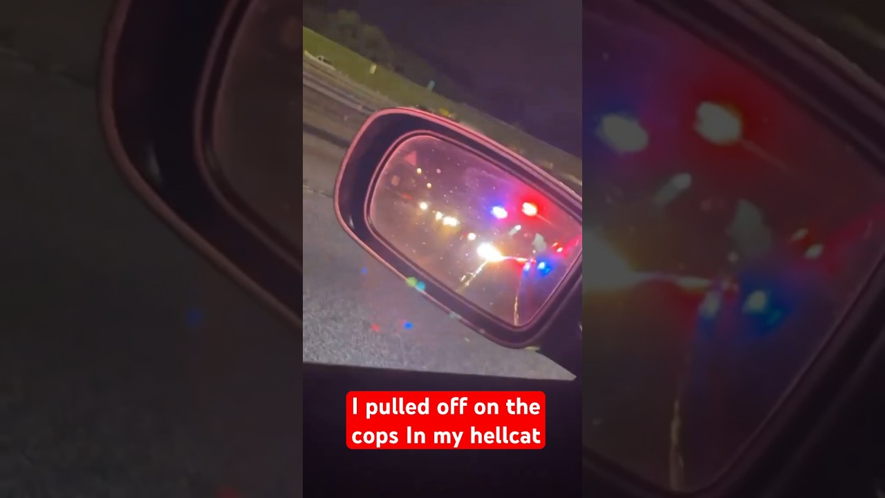 Hellcat runs from cops  #hellcat #highspeedchase  #stolenhellcat #srt #policeaudit #mopar #cars