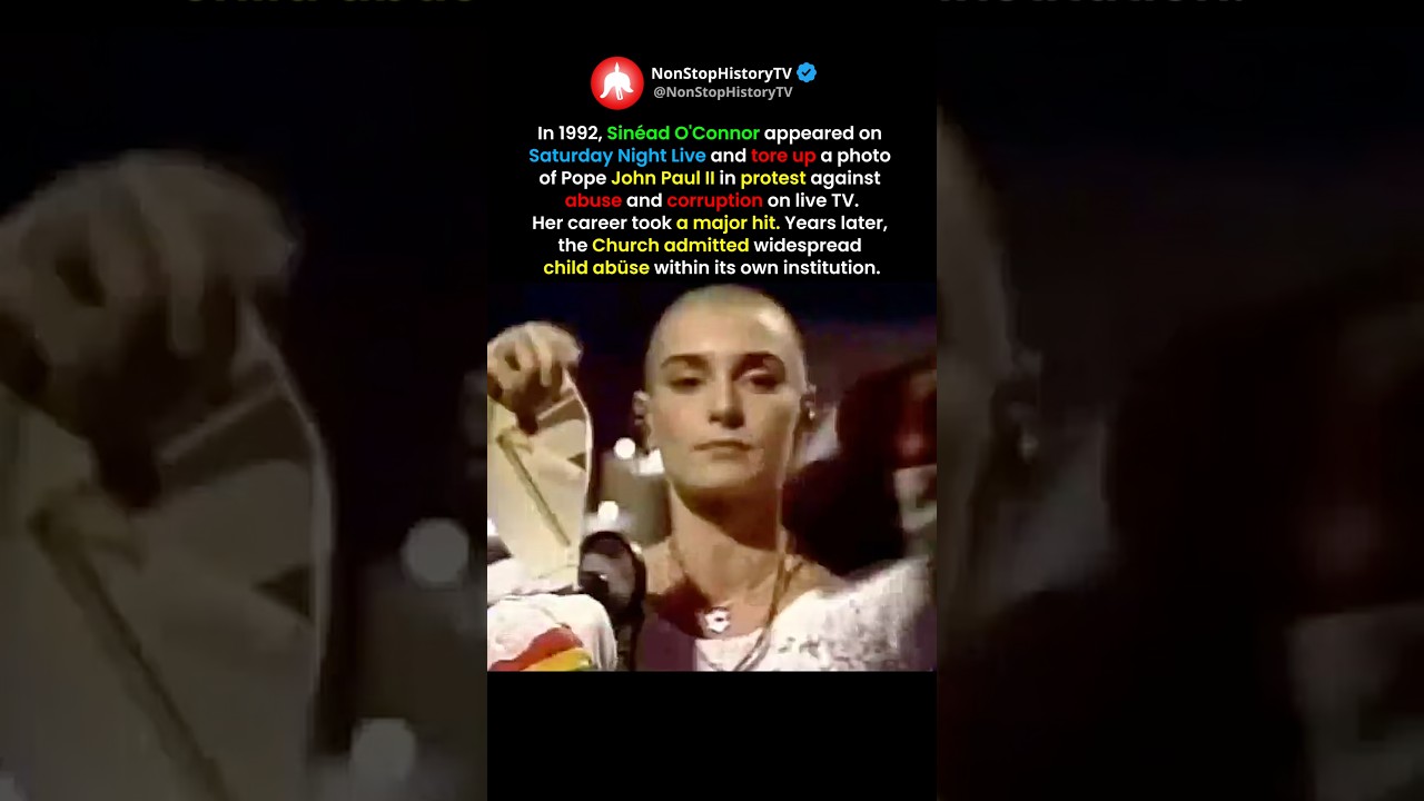 The Protest That Ended a Career: Sin&eacute;ad O&rsquo;Connor #shorts