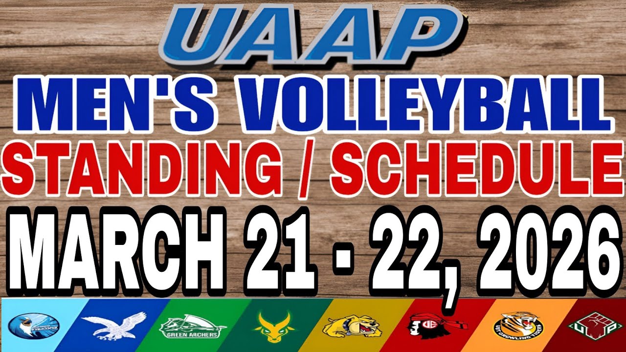 UAAP STANDINGS & SCHEDULE | MARCH 21 - 22, 2026 | UAAP MEN'S VOLLEYBALL SEASON 88
