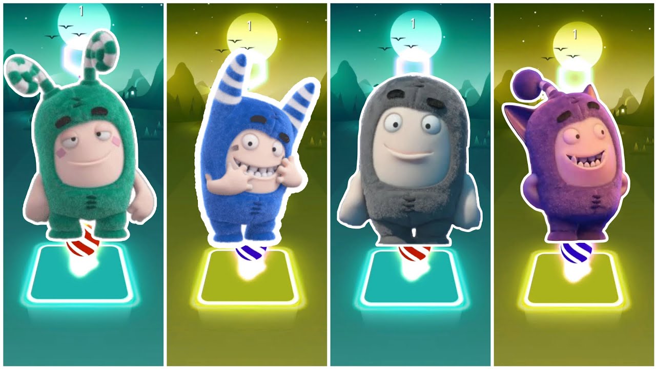 Oddbods Zee Vs Oddbods Food Vs Oddbods Pogo Vs Oddbods Jeff - Tiles Hop Edm Rush🎶