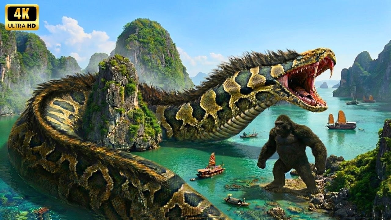 King Kong vs Giant Python monster vs Titans | Full Monster Action Movie HD