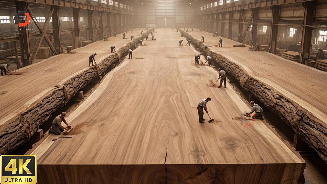 Inside a Giant Wood Factory | Massive Logs in Industrial Processing