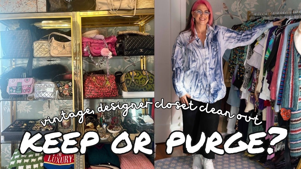 NYC Midsize Vintage & Designer Closet Clean Out (Part 1) | Full Try-On And Yap l Keep, Sell, Donate