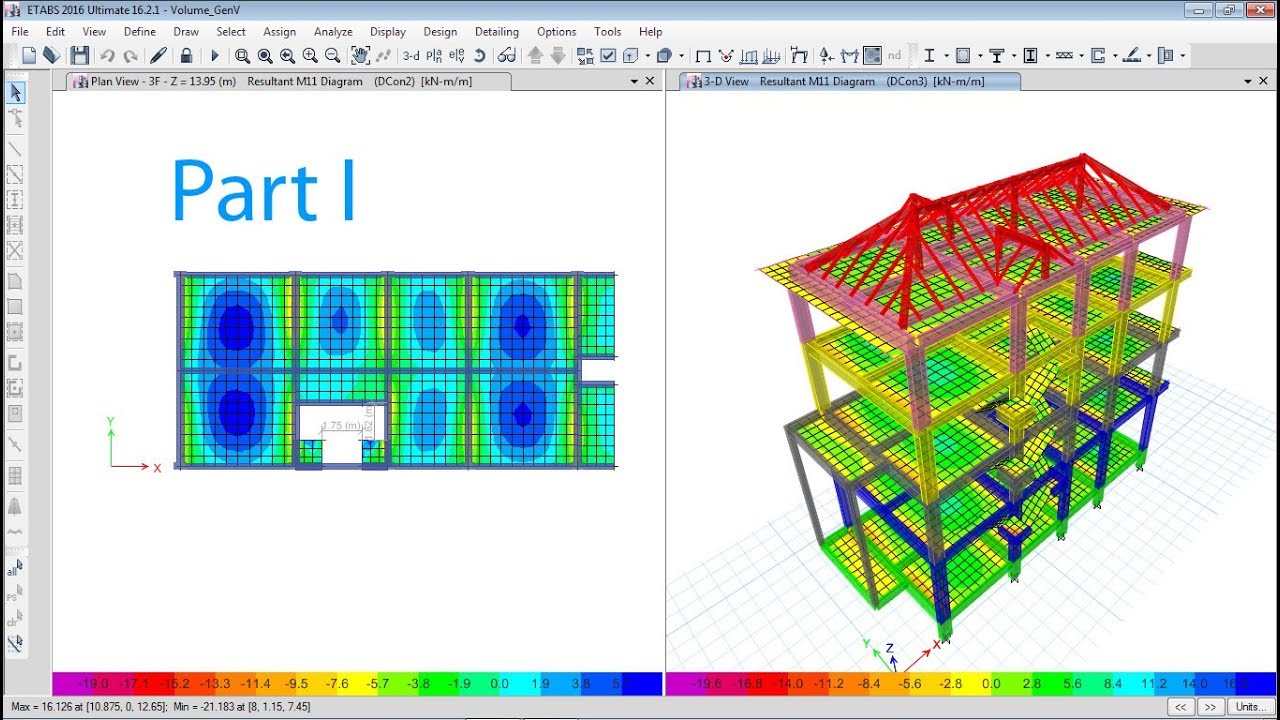ETABS2016 CONCRETE BEAM DESIGN SHEAR MOMENT Part I