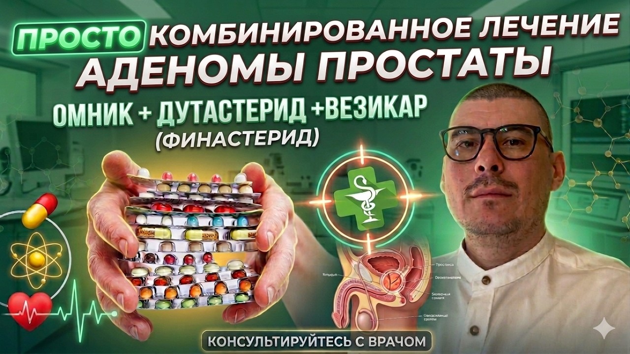 Омник + Дутастерид + Везикар. Аденома простаты. Комбинированное лечение