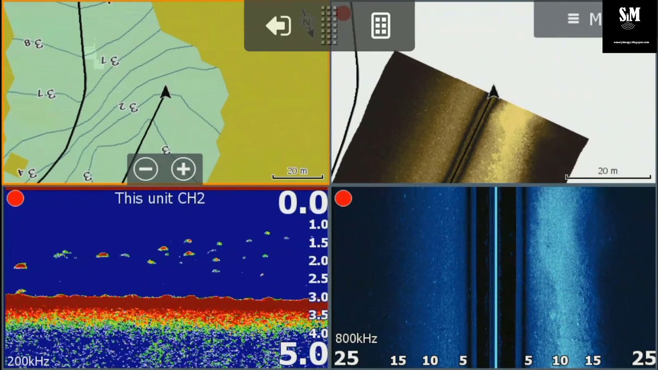 Z echosondami Lowrance na nieznanej wodzie.