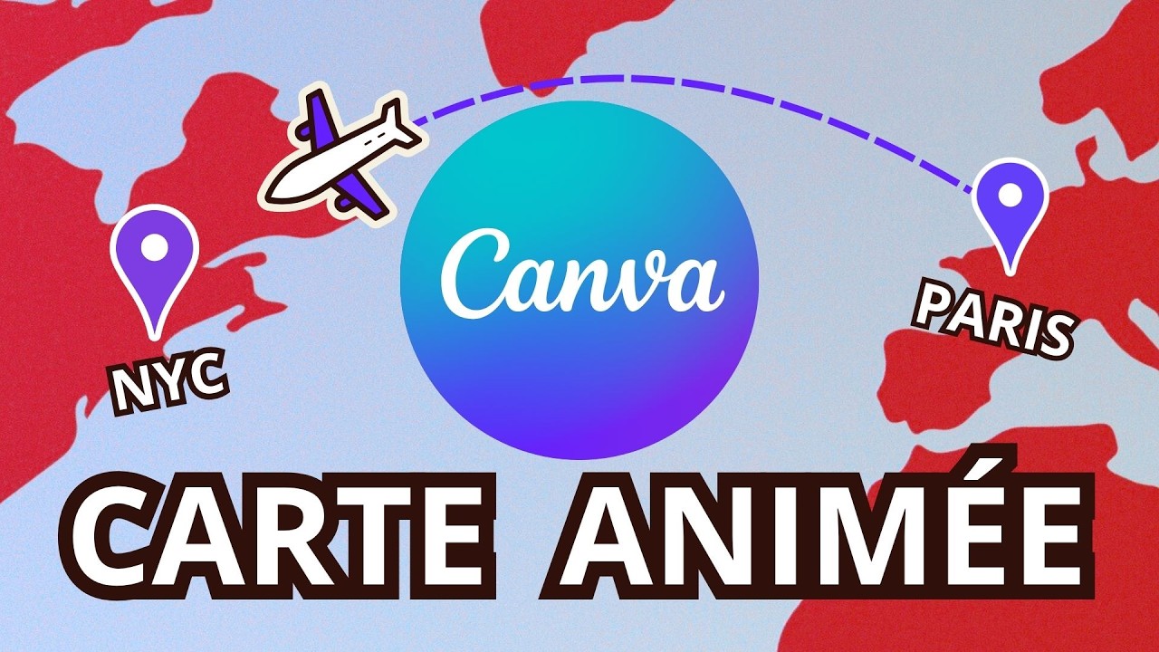 Animation Carte Voyage avec CANVA 🤩
