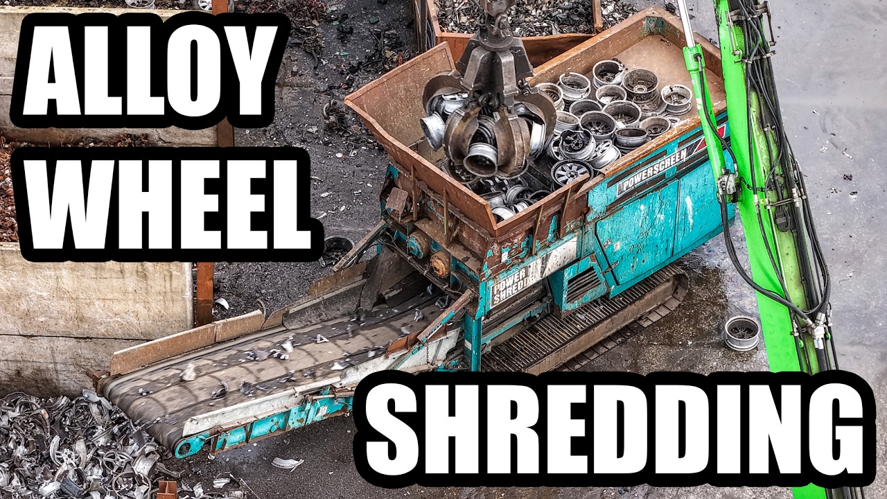 Powerscreen Power Shredder 1800 in Action – Shredding Alloy Wheels! 🔥