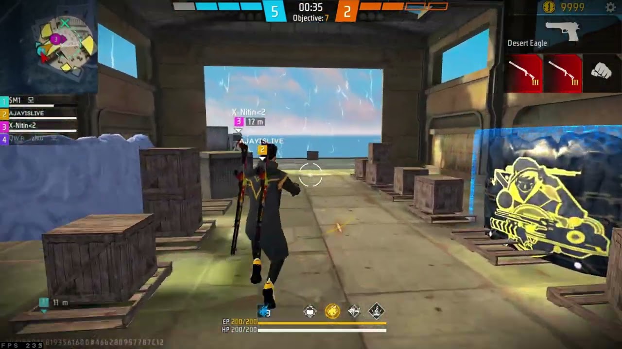 😲1VS4 😲M1014 GUN 😲 4K  Saware (Slowed + Reverb)  #freefire part 4