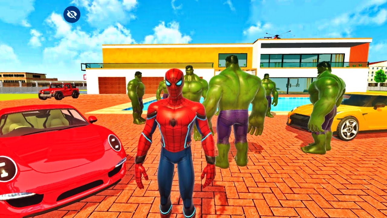 Spiderman Mc Queen Hulk GTA5 super hero Super bike Indian Their Auto Simulator Game Ironman 