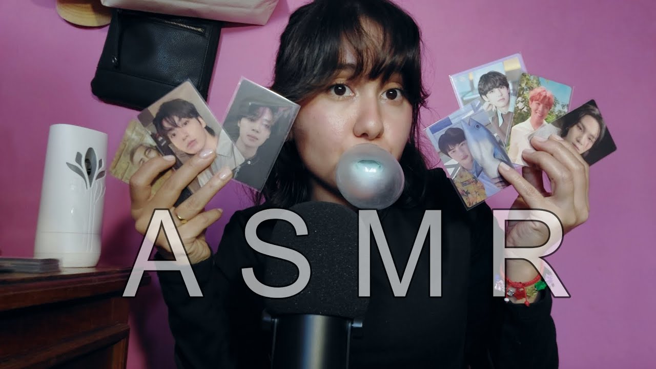🎙ASMR masticando chicle mientras te muestro mi colección💜|Chewingsounds.