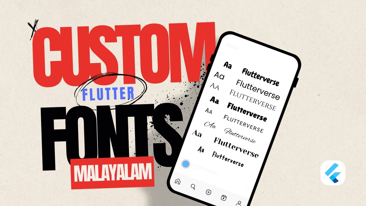 Flutter Fonts Tutorial Malayalam: Custom Fonts, Google Fonts & TextTheme Explained