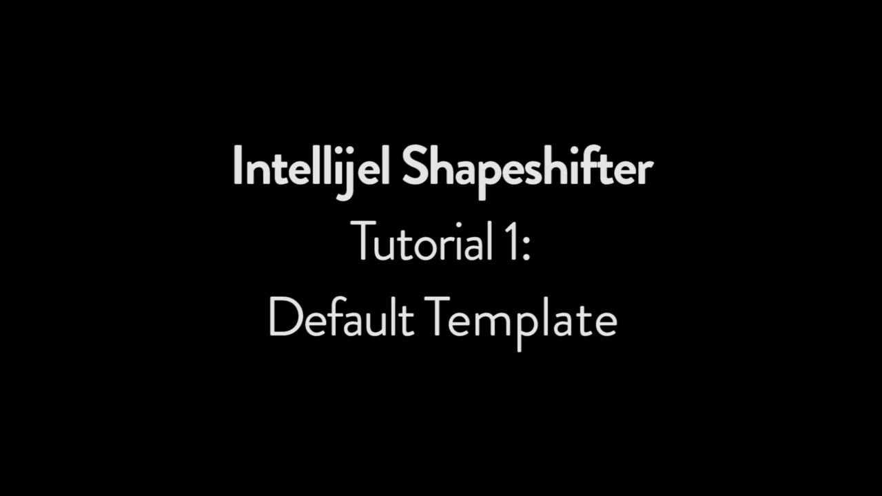 Intellijel Shapeshifter Tutorial 1: Default Template