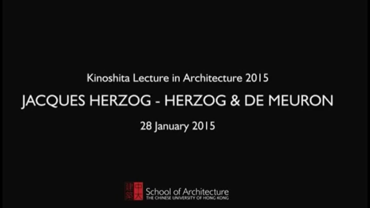 Jacques Herzog lecture at CUHK School of Architecture