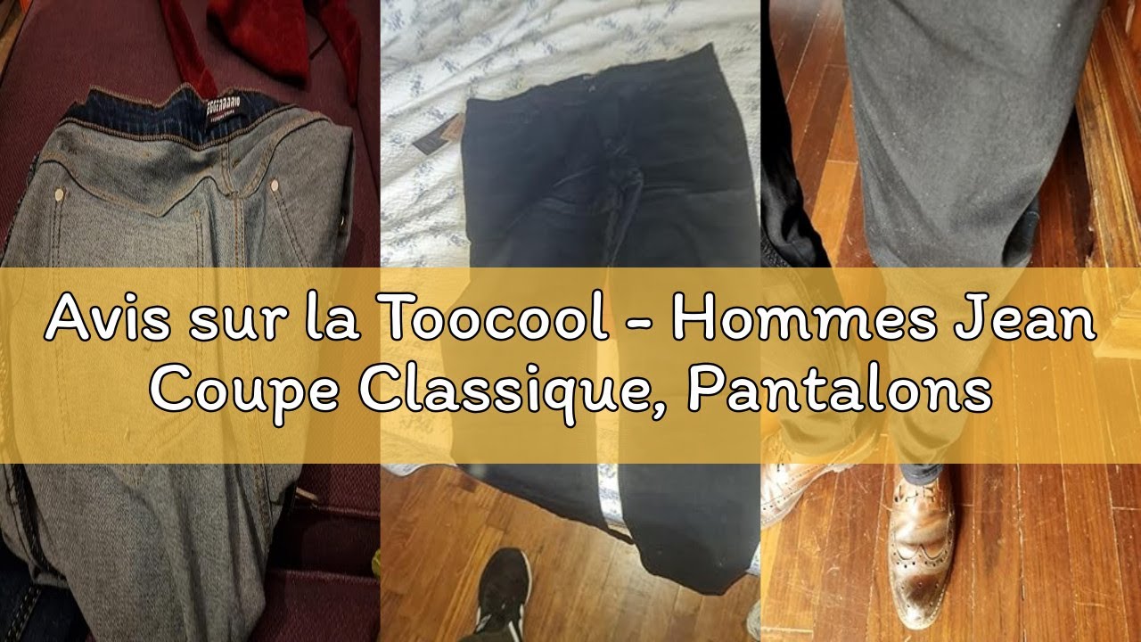 Avis sur la Toocool - Hommes Jean Coupe Classique, Pantalons en Coton, Jeans Taille Moyenne, Jean Ho