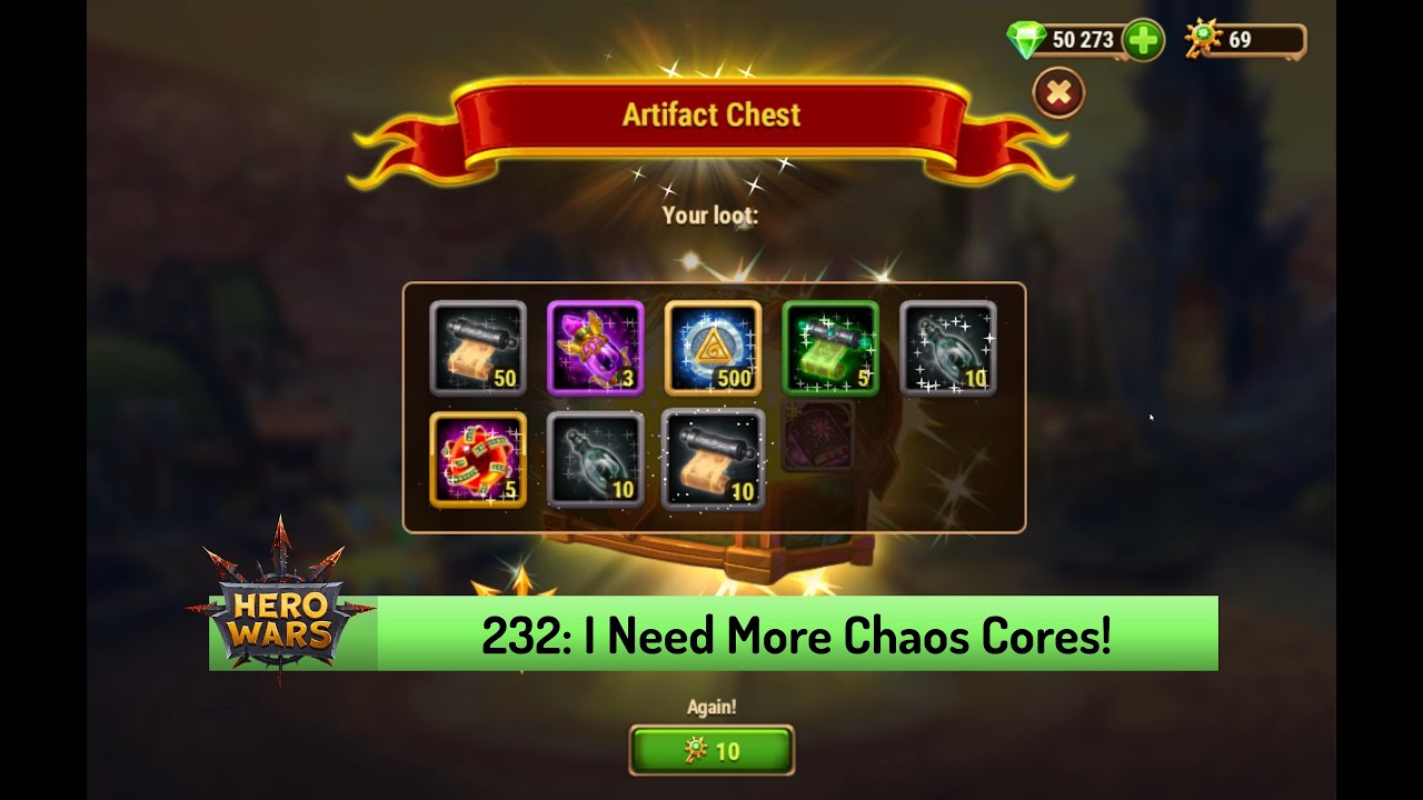 Let's Play Hero Wars 232: Using My Artifact Keys in Search of Chaos Cores