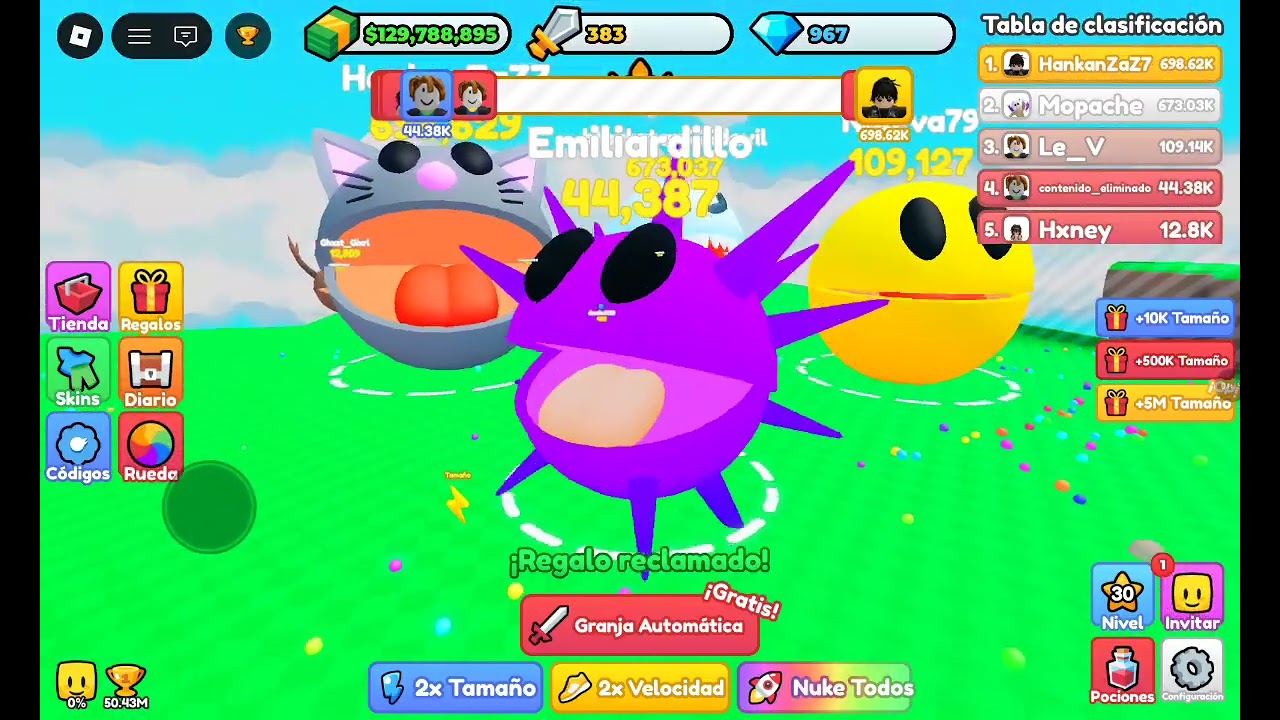 Roblox Ball eathing simulador (con. Vip pass ) 