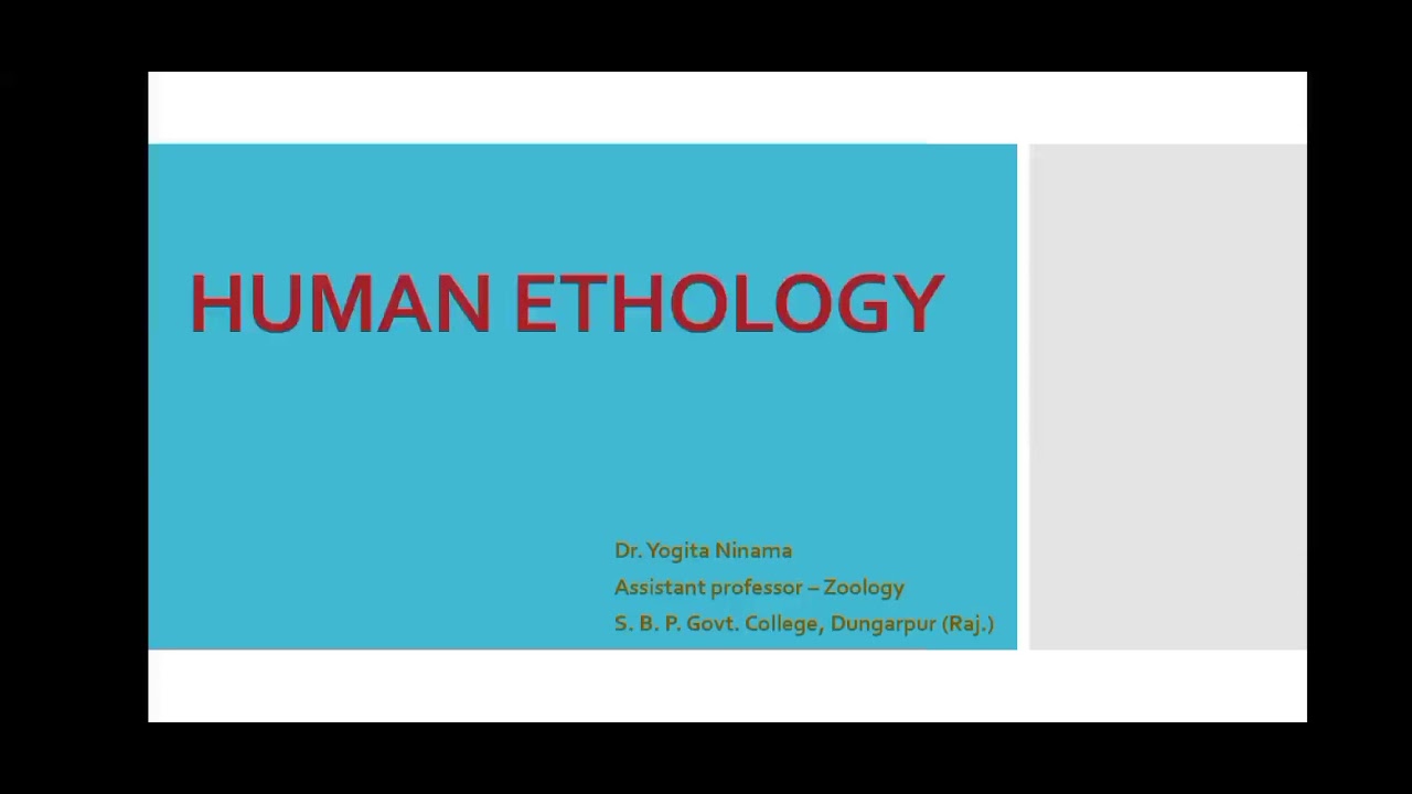 Human Ethology