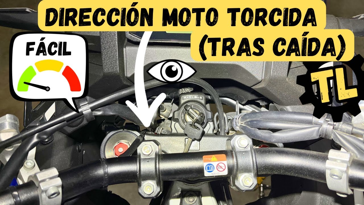 CÓMO ARREGLAR🛠️Dirección torcida🔃 MOTO (Alinear) | Mecánica de motos 🏍️