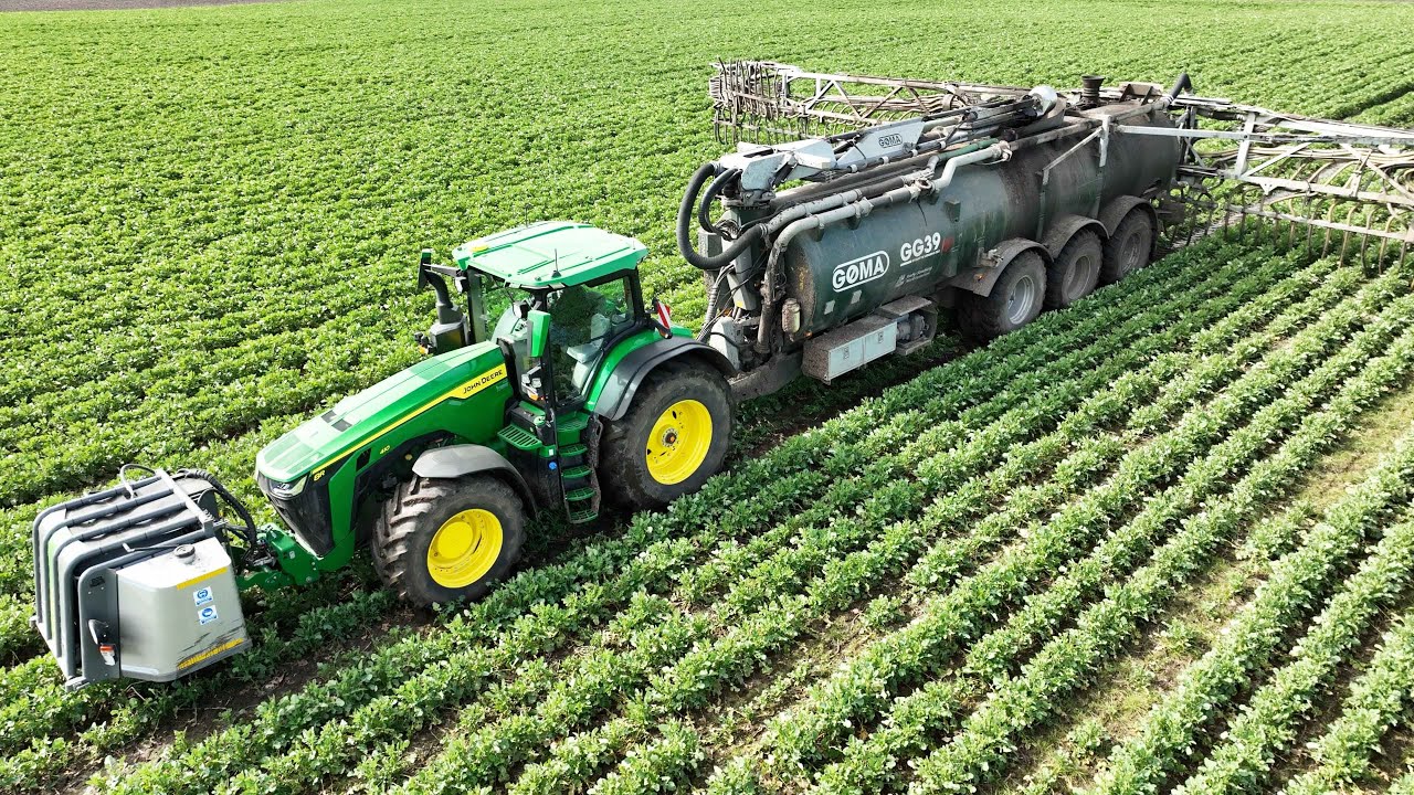 John Deere 8R 410 w/ GØMA GG39 (39.000L) Slurry Tanker | Denmark's Biggest Slurry Tanker