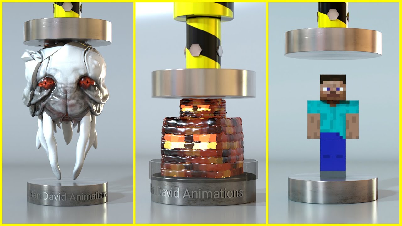 Minecraft - Satisfying Hydraulic Press Compilation😁